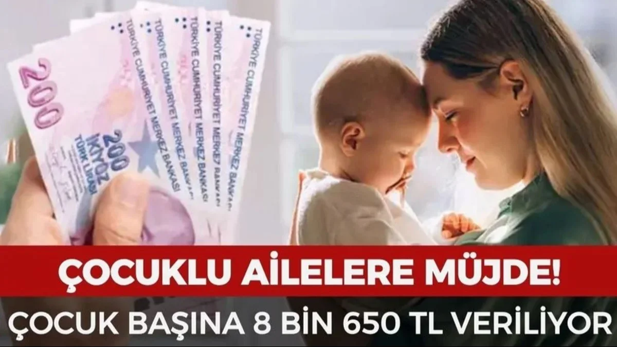 Ailelere büyük destek! 2026’da çocuk başına 8.650 TL ödeme başladı